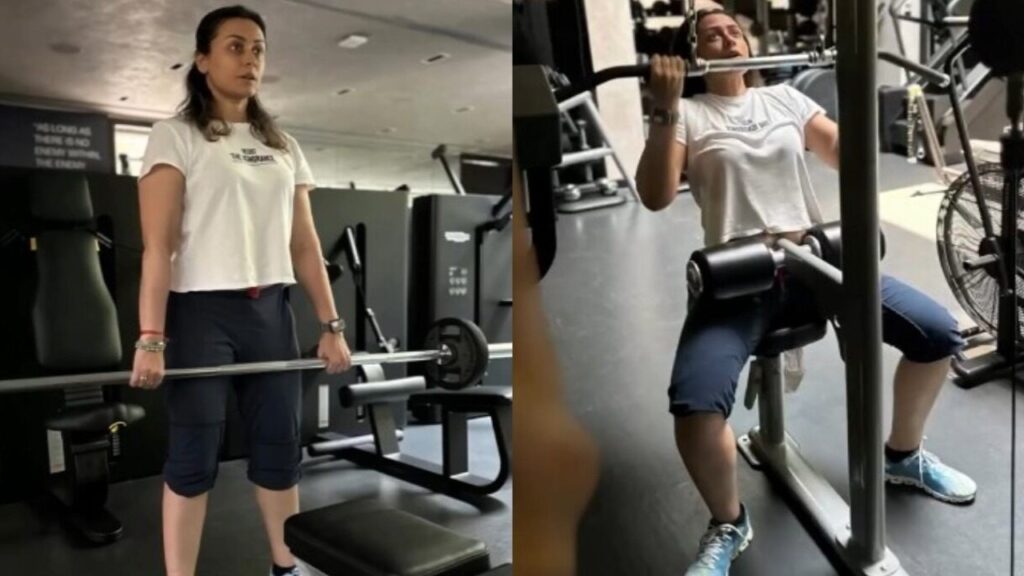 Namrata Shirodkar's heavy workout at the gym