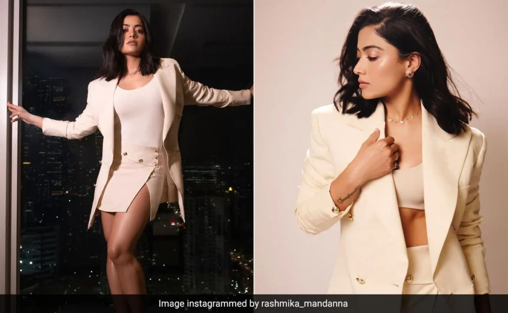 Rashmika Mandanna dazzles in the all-white outfit