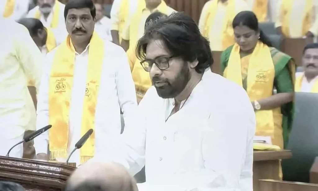 Konidela Pawan Kalyan Ane Nenu – Takes oath in Assembly.