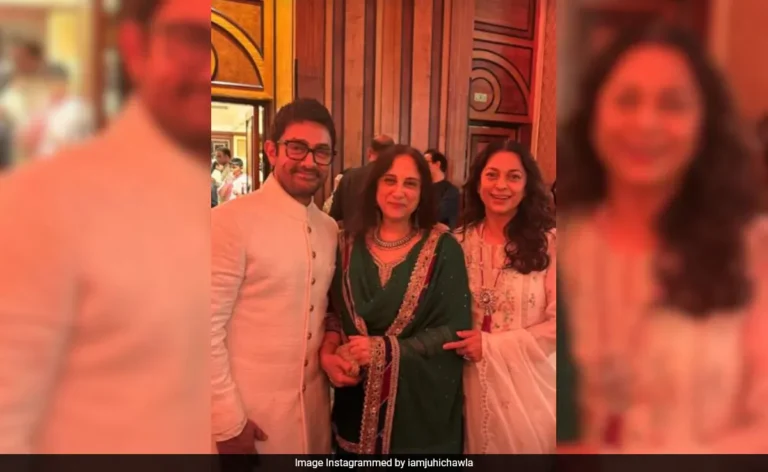 Juhi Chawla shares a picture with Aamir Khan on his Ammi’s birthday.