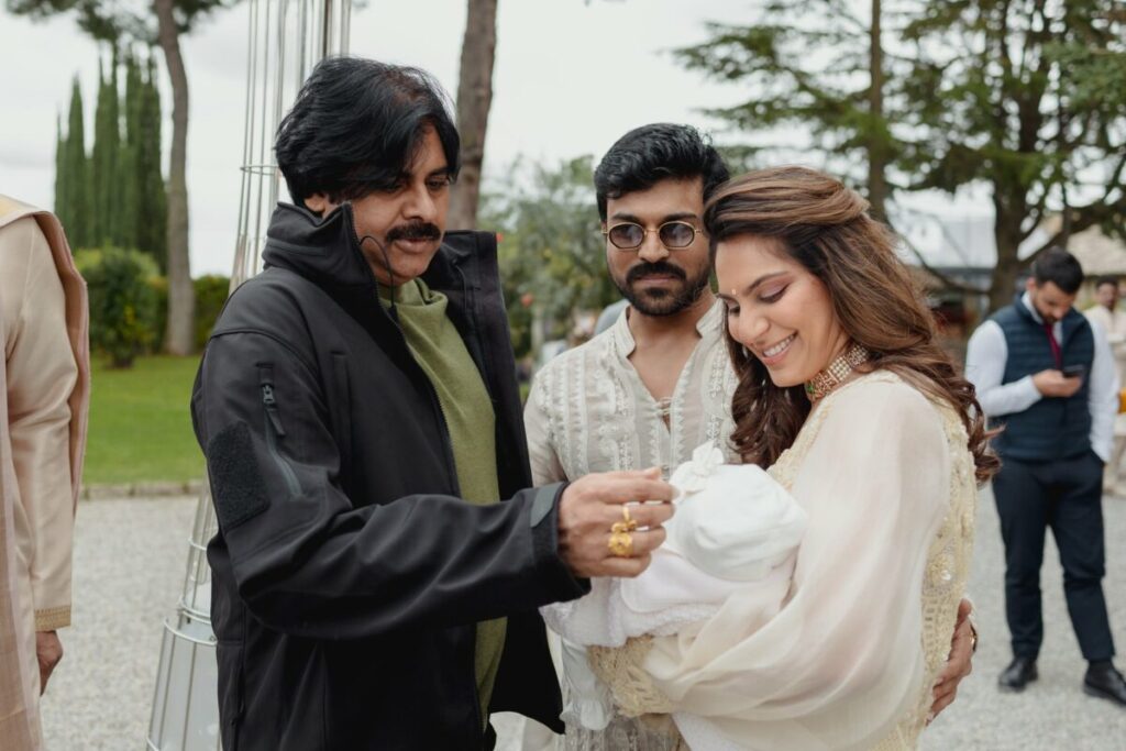 Upasana shares a picture of Pawan Kalyan with Klin Kaara