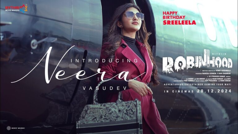 Sreeleela’s Robinhood poster reveled on her birthday