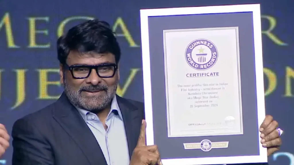 Chiranjeevi Sets Guinness World Record as India's Most Prolific Film Star