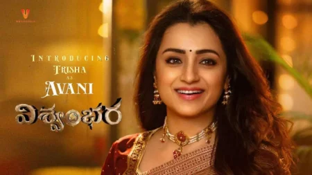 Trisha Dazzles in First Look from Vishwambhara