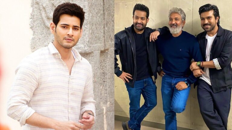 SS Rajamouli Unites Mahesh Babu, Jr. NTR, and Ram Charan for a Grand RRR Celebration